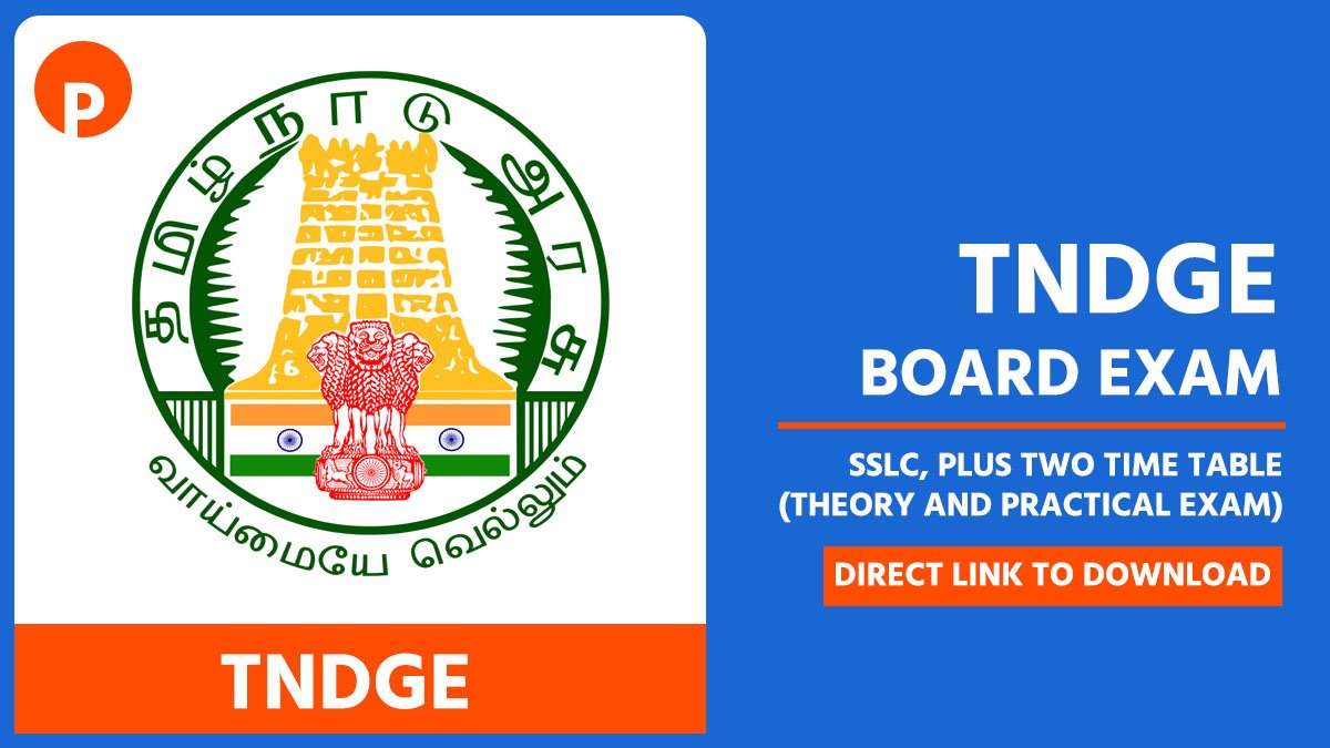 TN SSLC, Plus Two Time Table 2026, Tamil Nadu Board Exam Dates PDF, Direct Link to Download at dge.tn.gov.in