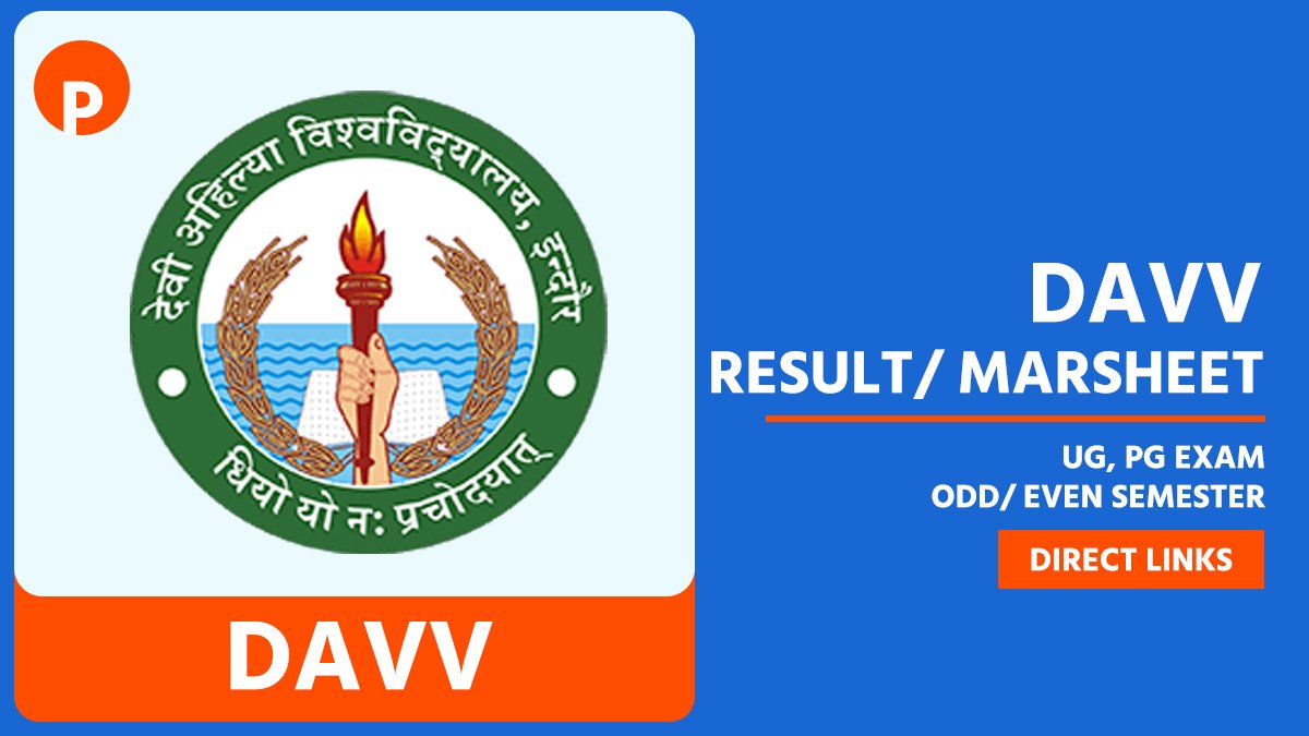 DAVV Result 2025 at dauniv.ac.in UG, PG Exam Result 3rd, 5th and 7th Semester – Direct Link to Download