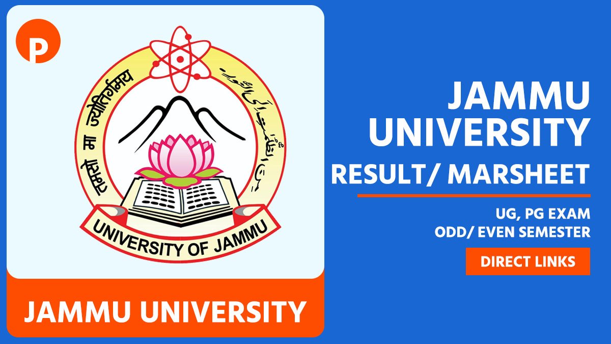 Jammu University Result 2025 at coeju.com, B.Sc UG PG Marksheet PDF – Direct Link to Download
