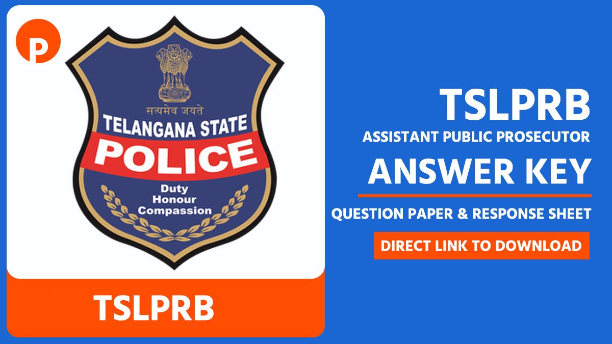 TSLPRB Assistant Public Prosecutor Answer Key 2025, Prelims Key PDF