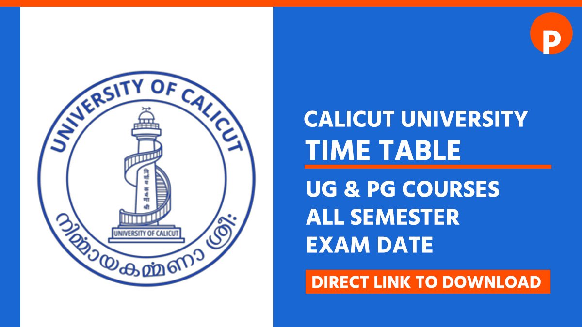 Calicut University Time Table 2026 PDF, 1st/ 3rd Semester UG PG Courses – Direct Link to Download @pareekshabhavan.uoc.ac.in