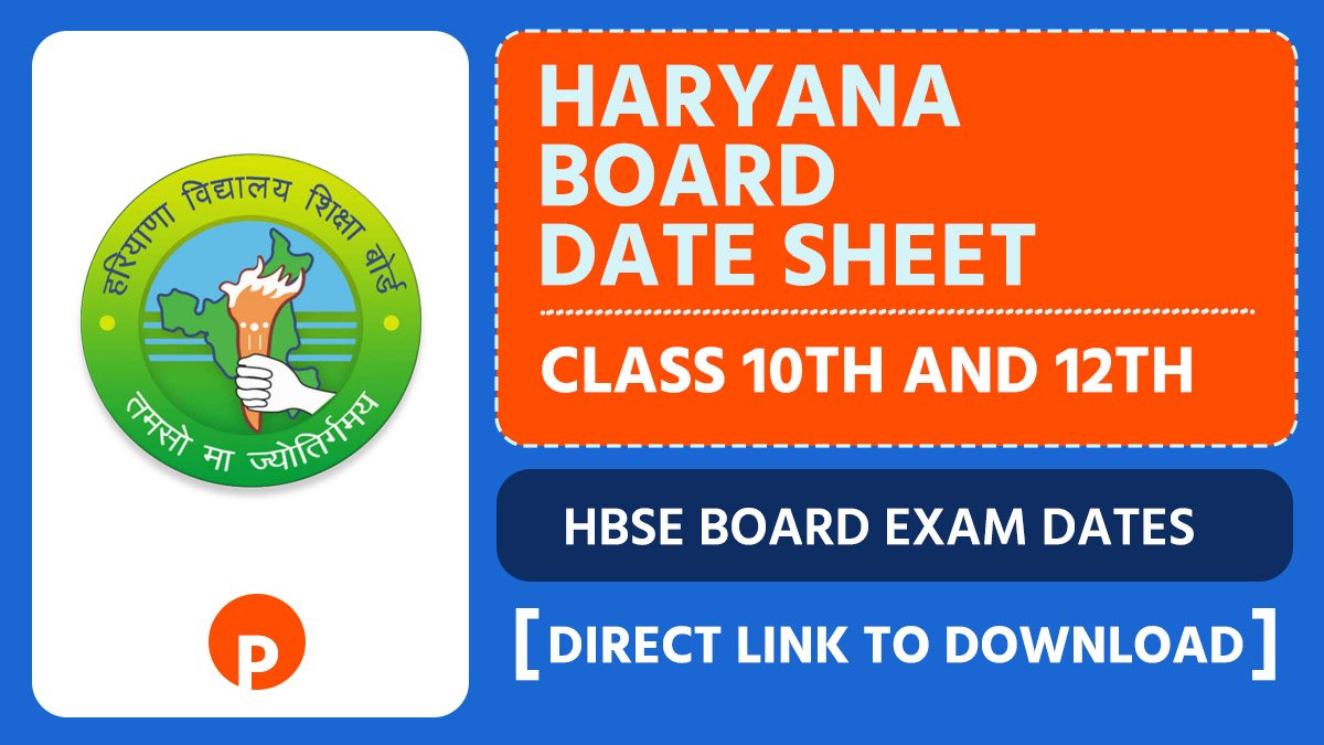 HBSE Haryana Board Date Sheet 2026, Class 10th and 12th Schedule 2026 PDF Download at bseh.org.in