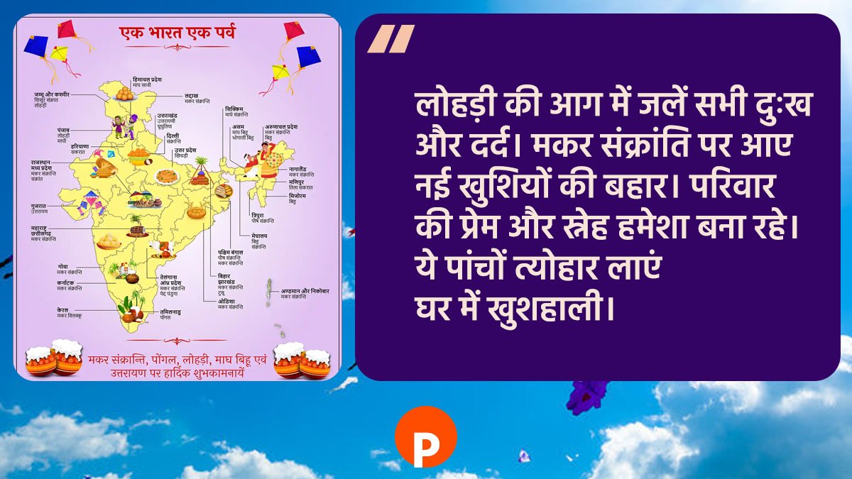 Lohri, Uttarayan, Pongal Magh Bihu and Makar Sankranti Wishes in Hindi