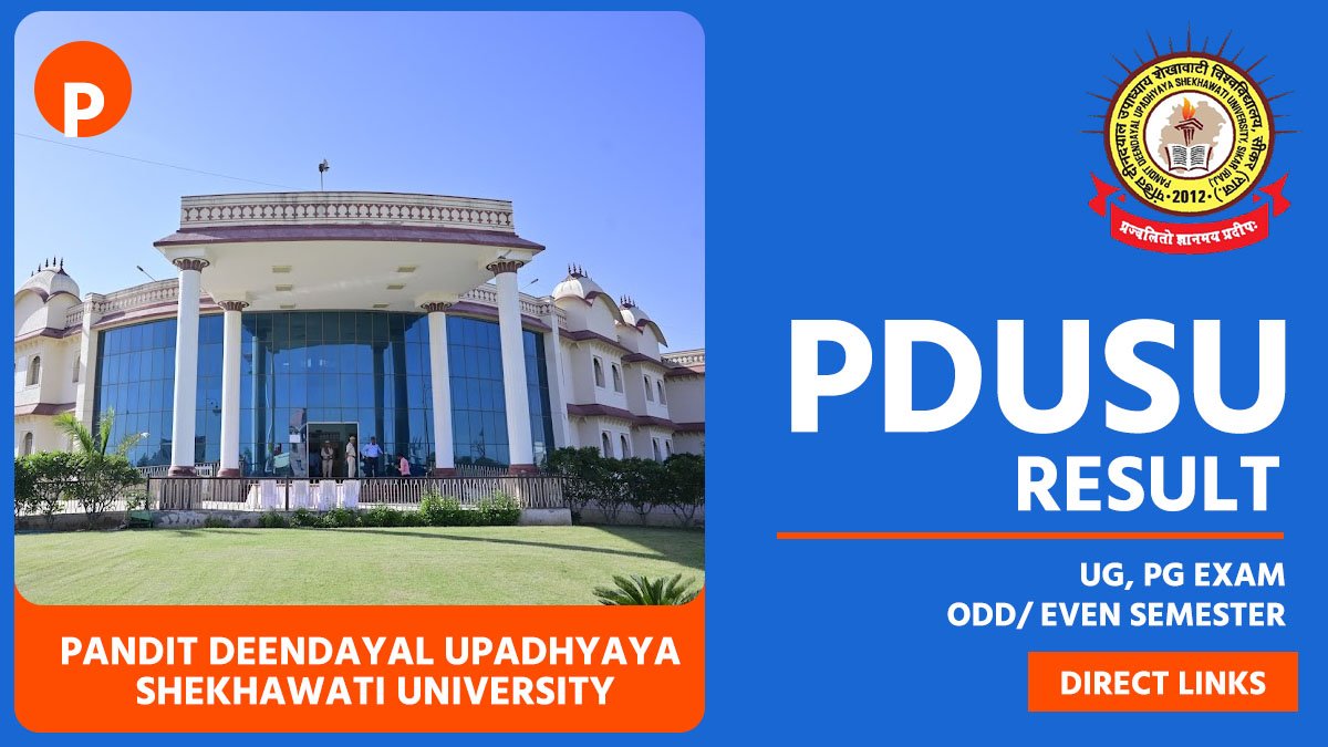 PDUSU Result 2026, Download UG and PG Semester Results at shekhauni.co.in