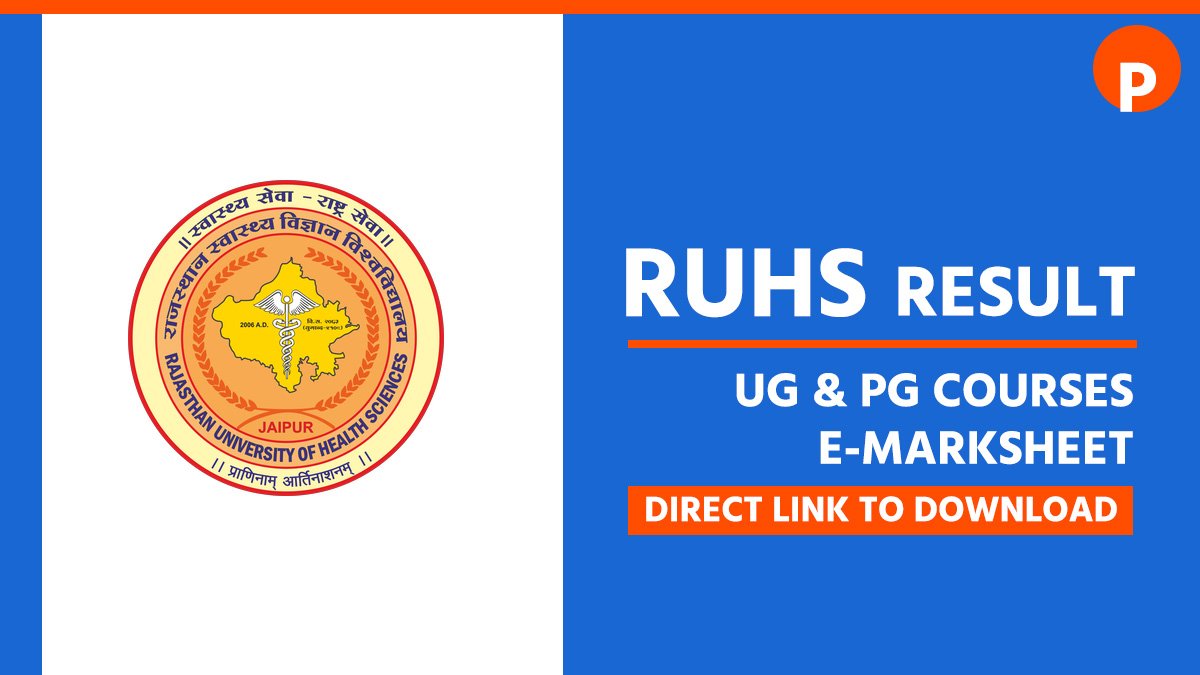 RUHS Result 2026 at ruhsraj.org UG and PG Result – Direct Link to Download